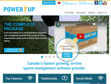 Tablet Screenshot of powerupsports.com